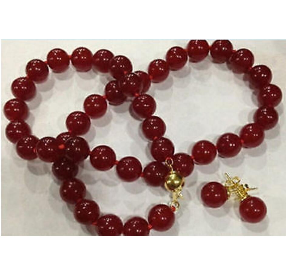 Fine Jewelry Watches Women - Jewelry 8mm Red jade Round Beads