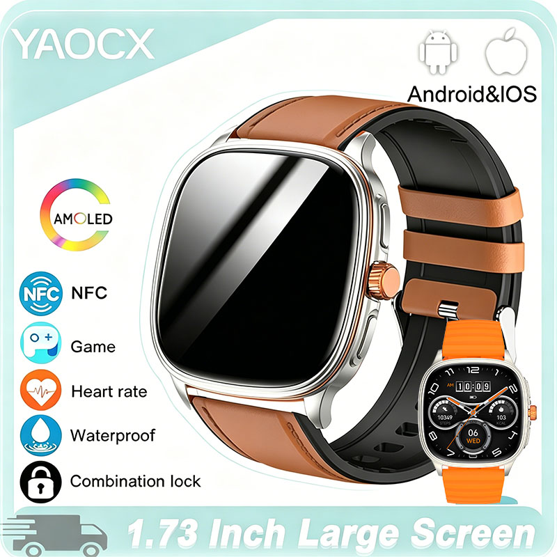 Italian Jewelry Watches - YAOCX HK73 AMOLED Smartwatch Man Woman