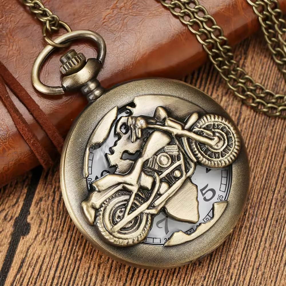 Jewelry Type Watches - Vintage Metal Art Motorbike Steampunk Necklace