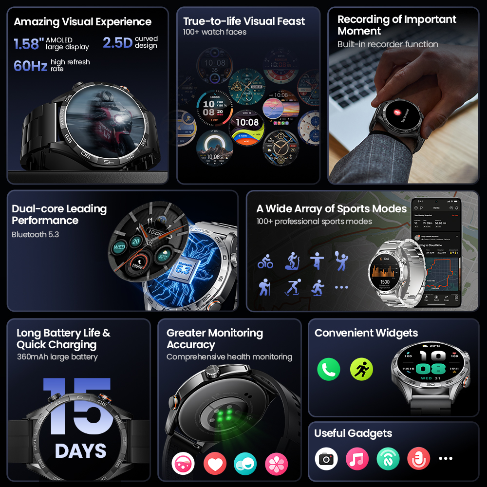 HAYLOU Solar 5 Voice Calling S - Italian Jewelry Watches のレビューと価格