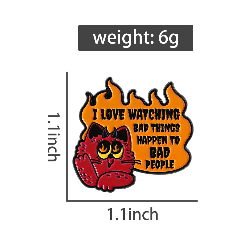 Evil Cat Enamel Pins Watching  - Zoe Jewelry Watches のレビューと価格