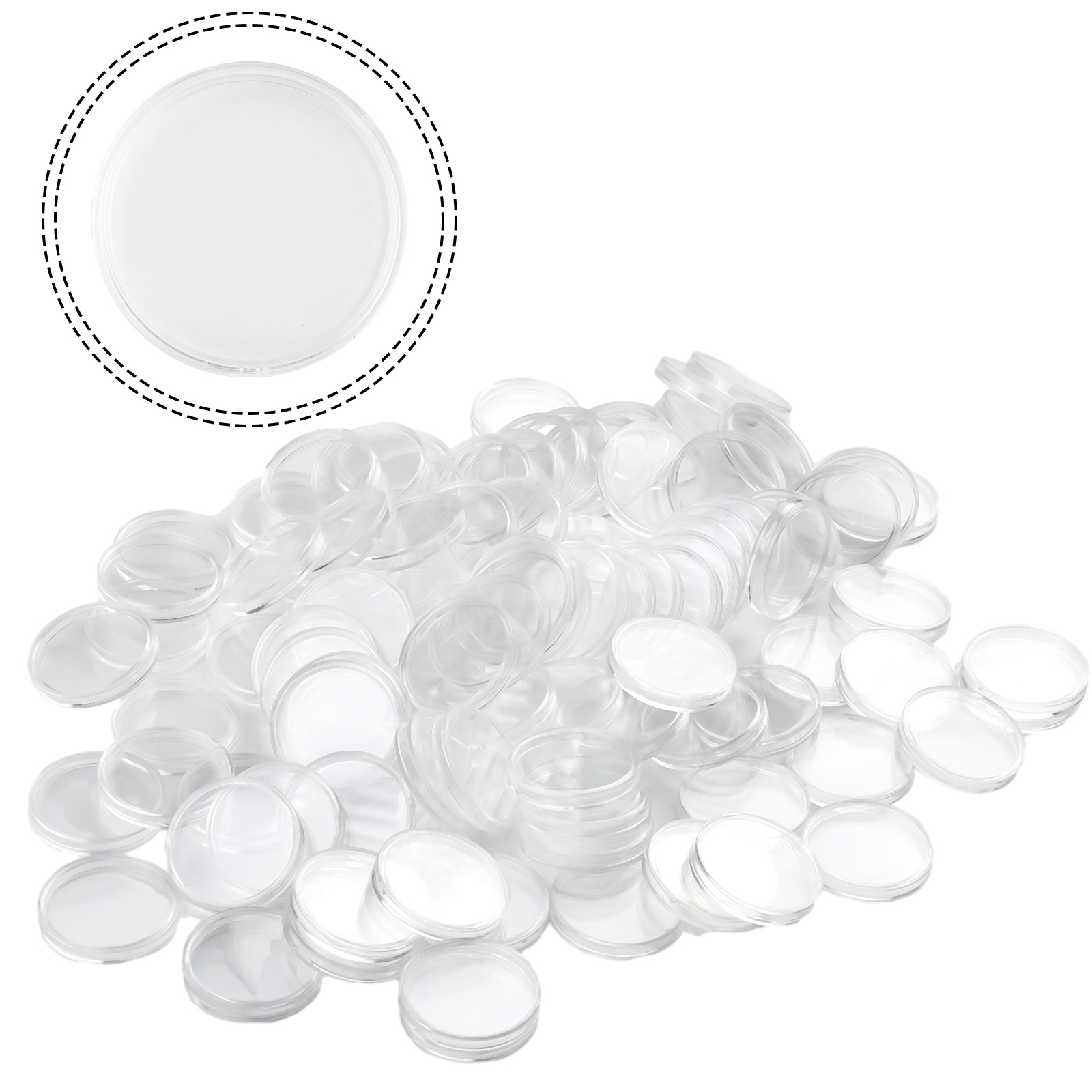100 Clear Plastic Coin Capsule - Collectors Coins Jewelry & Watches Of Smithtown Reviews のレビューと価格