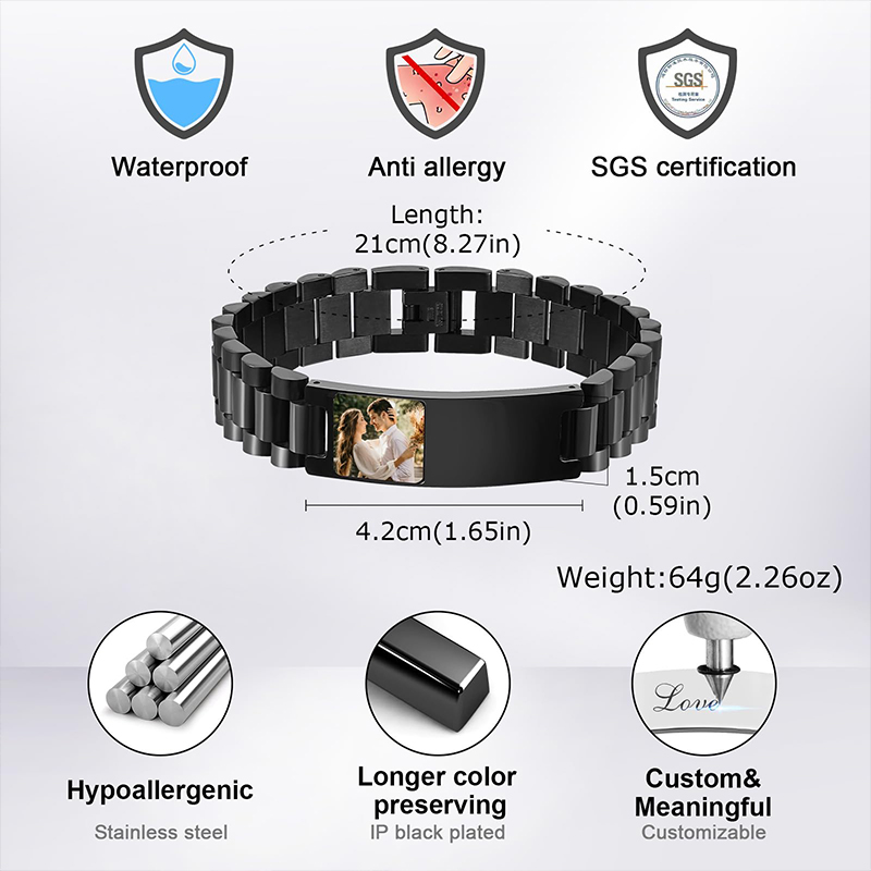 Custom Picture Text Bracelet W - Jewelry Type Watches のレビューと価格