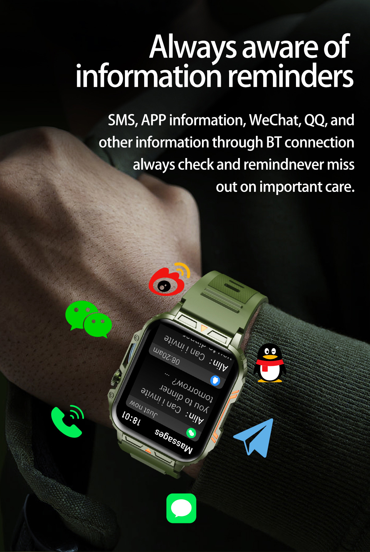 1.91 Outdoor Military Smart Wa - Italian Jewelry Watches のレビューと価格