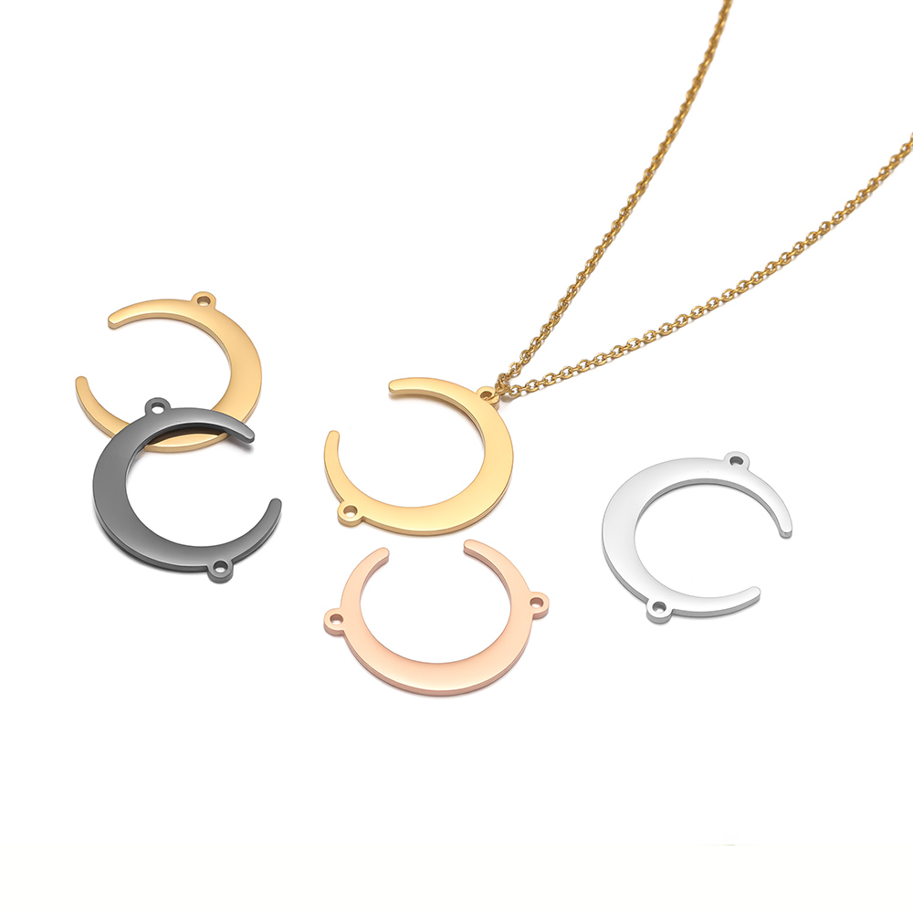 5pcs Stainless Steel Moon Pend - Drop Earrings のレビューと価格