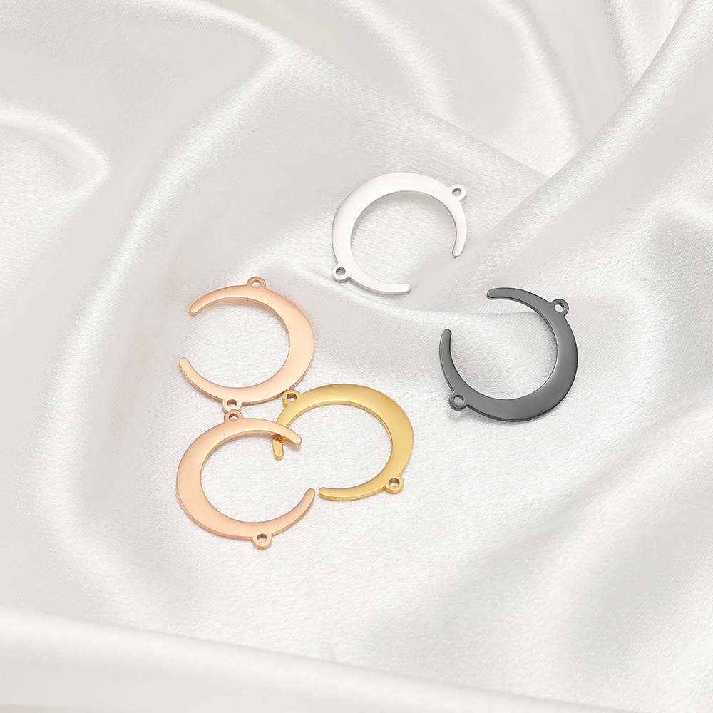 5pcs Stainless Steel Moon Pend - Drop Earrings のレビューと価格