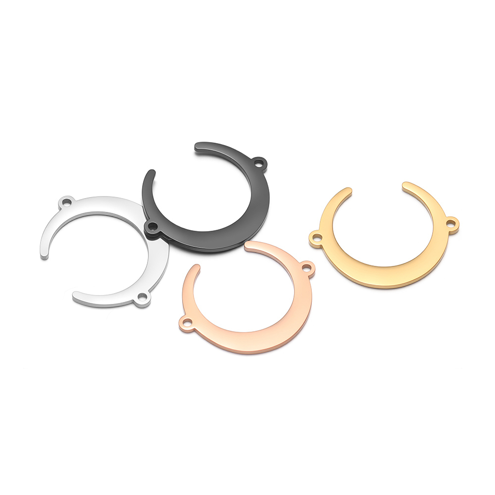 5pcs Stainless Steel Moon Pend - Drop Earrings のレビューと価格