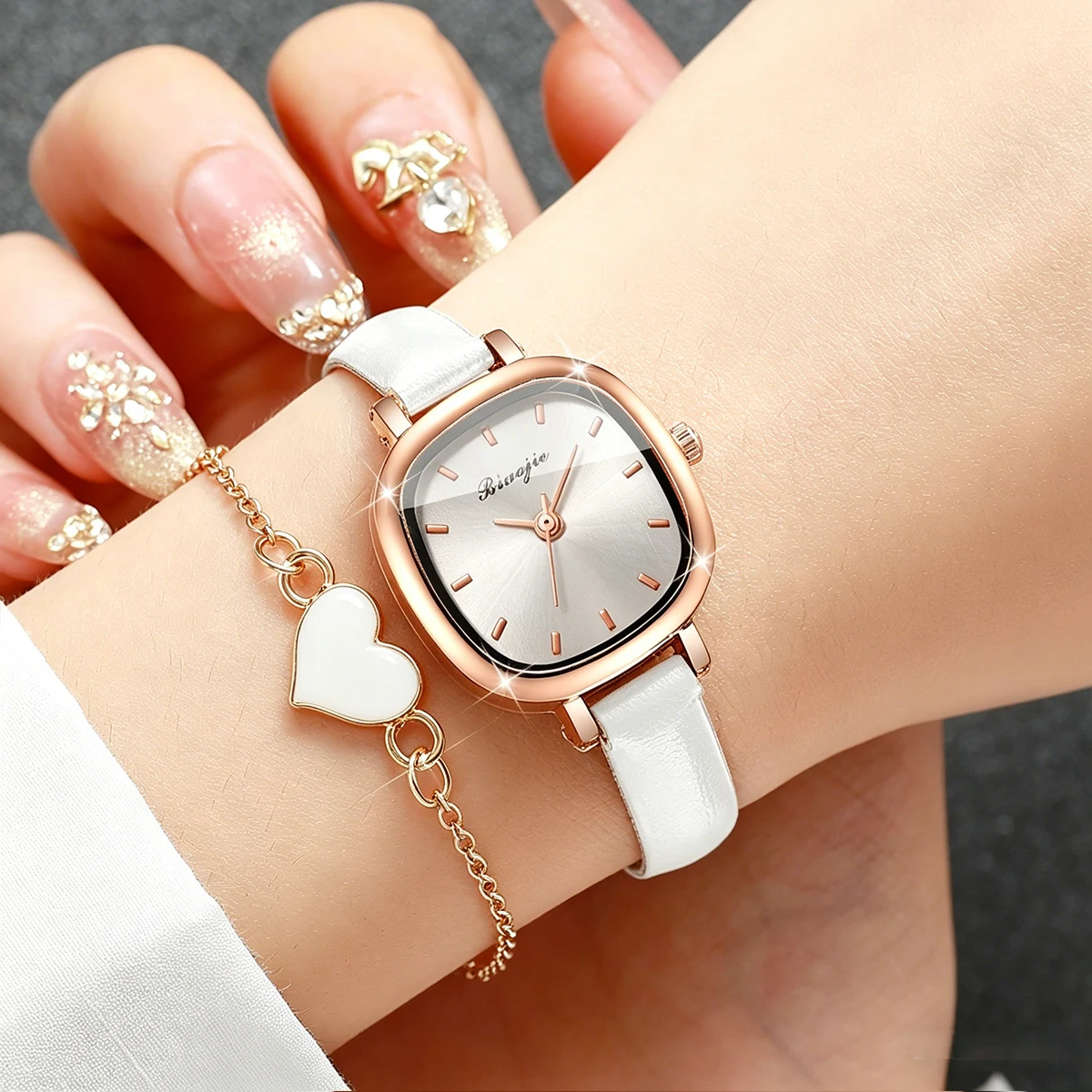 5PCS Fashion Square Dial Women - Fine Jewelry Watches Women のレビューと価格