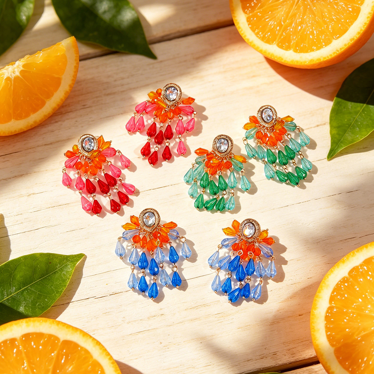 2026 Summer New Colorful Cryst - Drop Earrings のレビューと価格