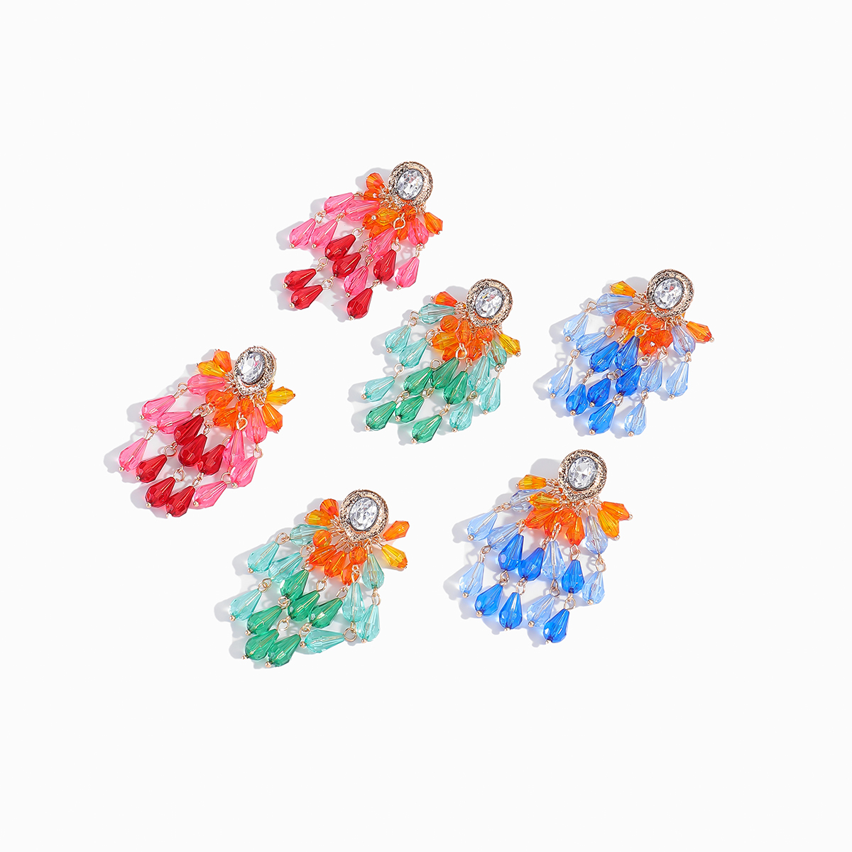 2026 Summer New Colorful Cryst - Drop Earrings のレビューと価格