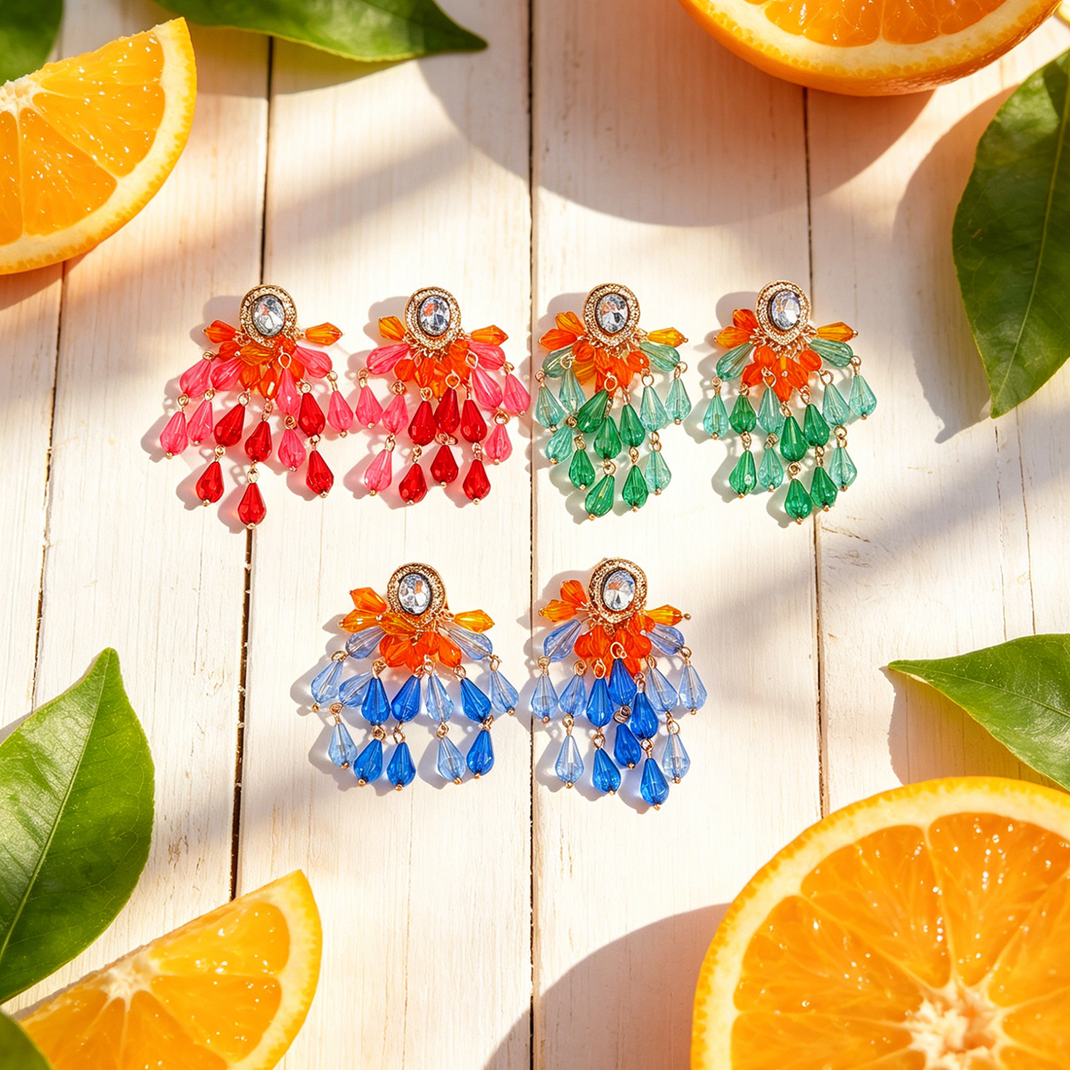 2026 Summer New Colorful Cryst - Drop Earrings のレビューと価格