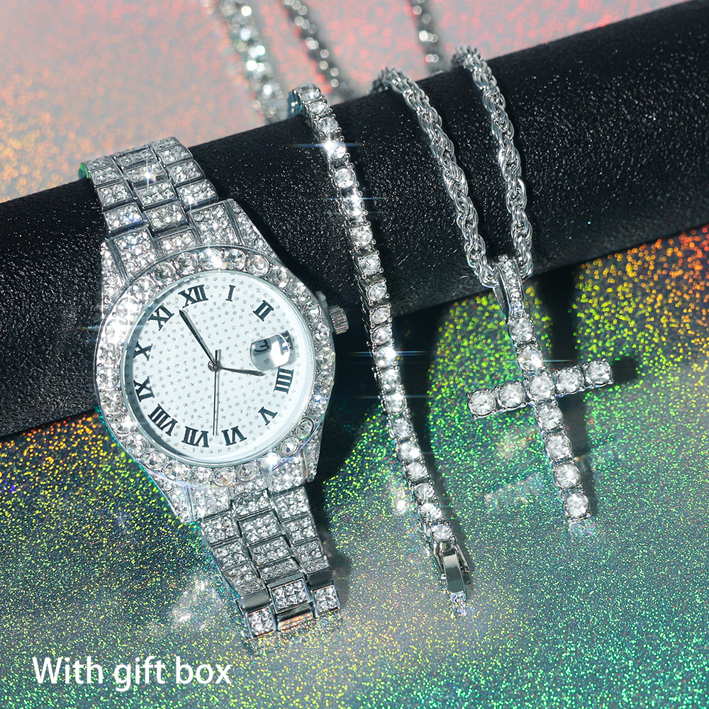 Stylish Jewelry Set Hip-hop Ic - Icebox Jewelry Watches のレビューと価格