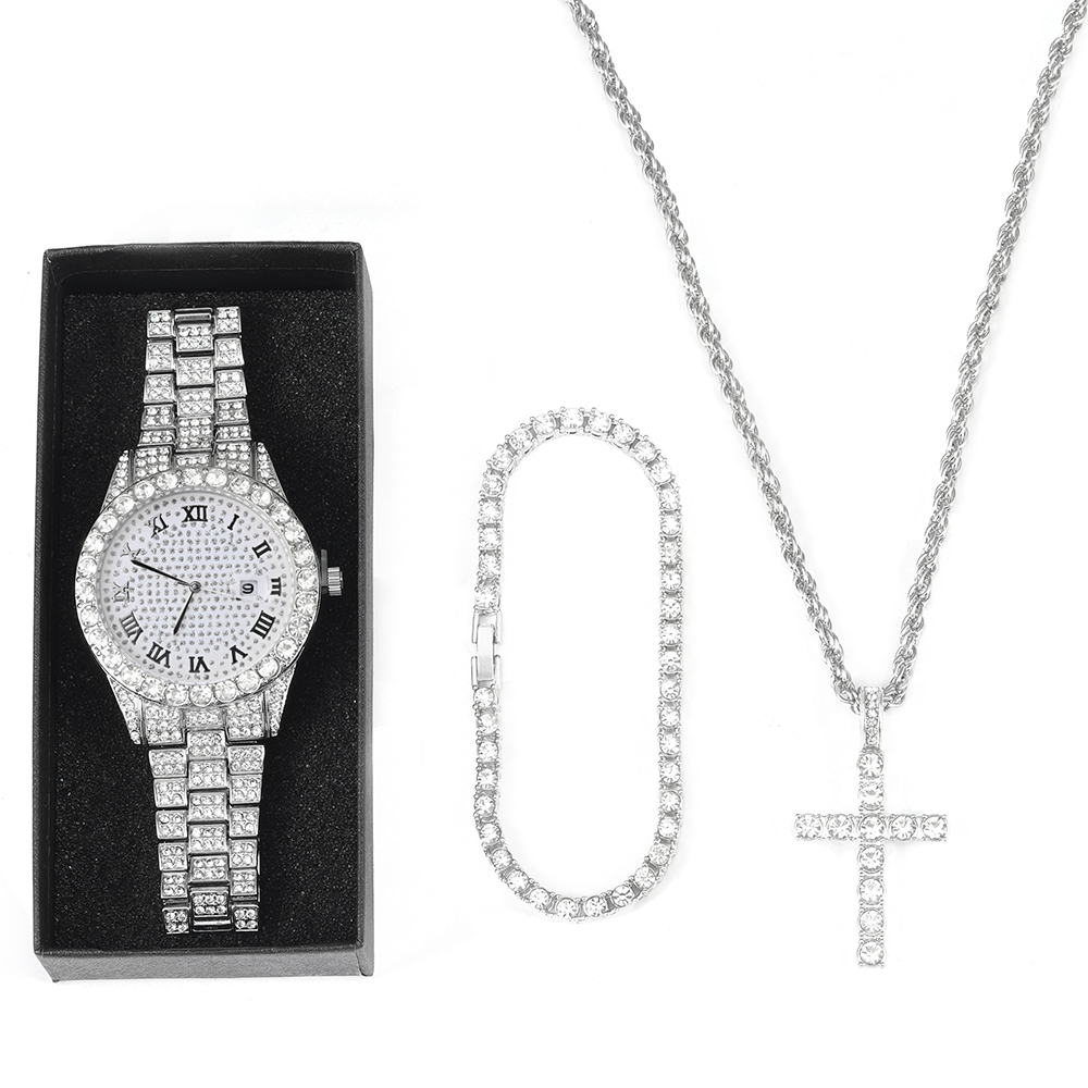 Stylish Jewelry Set Hip-hop Ic - Icebox Jewelry Watches のレビューと価格