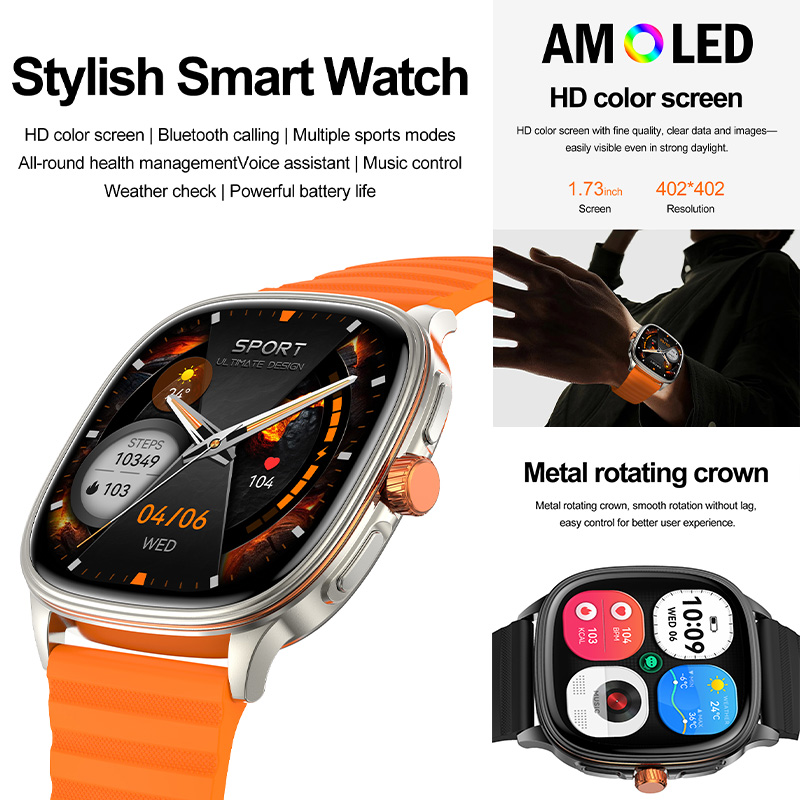 YAOCX HK73 AMOLED Smartwatch M - Italian Jewelry Watches のレビューと価格