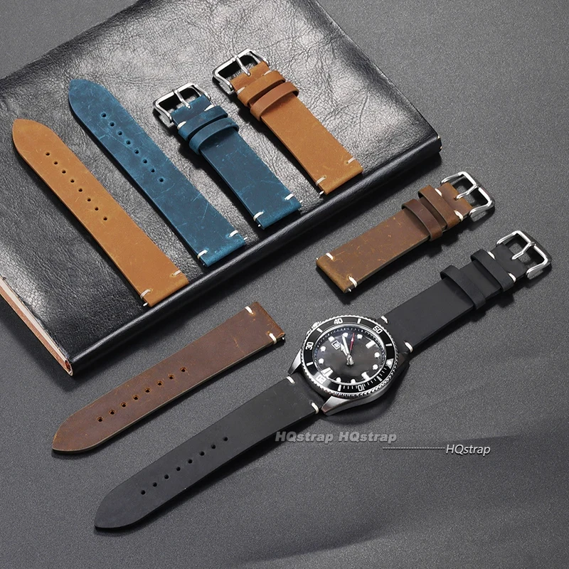 Handmade Leather Watchband 18m - Jewelry Watches Vintage のレビューと価格