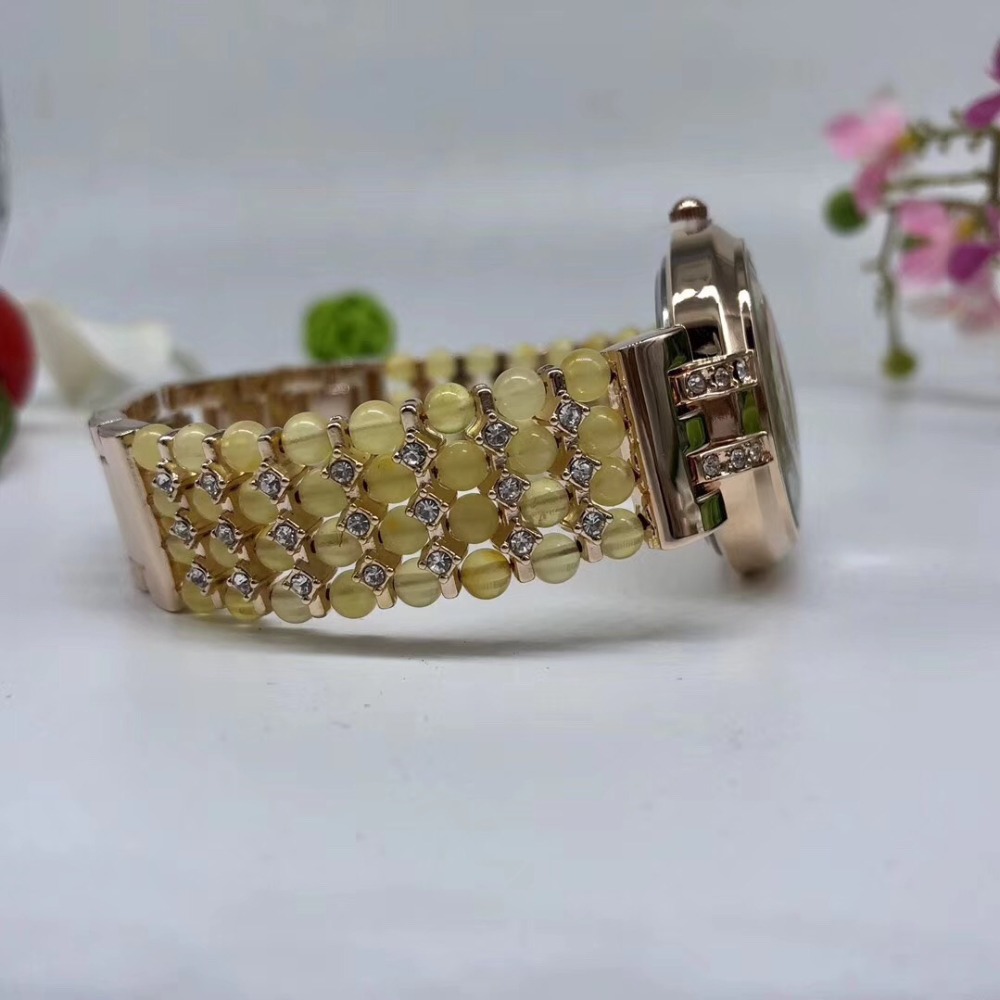 Natural Amber Stone Beads Brac - Fine Jewelry Watches Women のレビューと価格