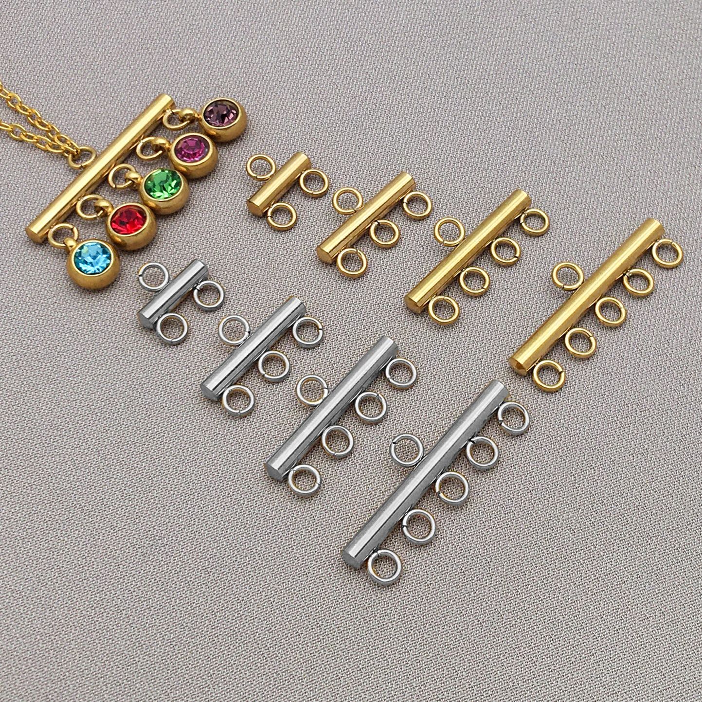 5pcs/lot Stainless Steel Layer - Drop Earrings のレビューと価格