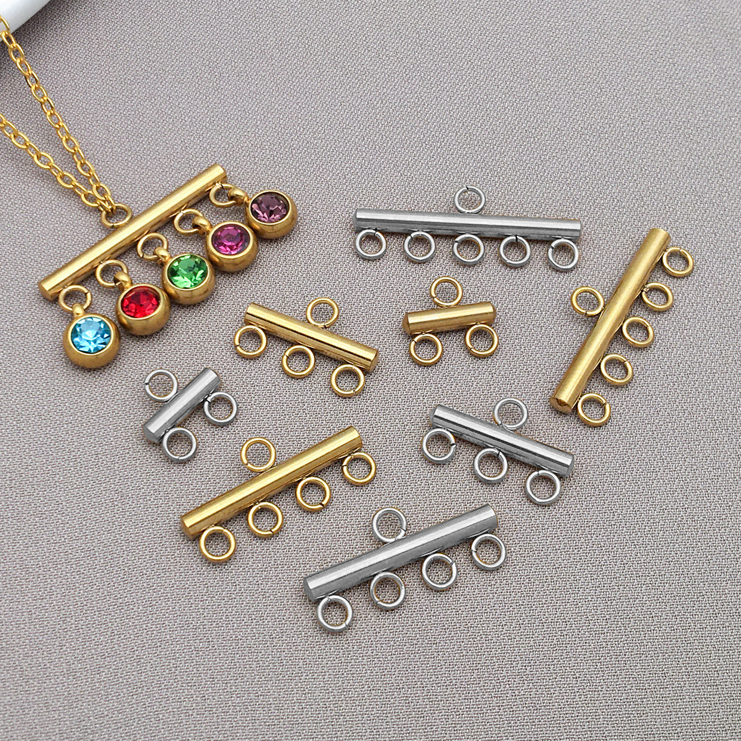 5pcs/lot Stainless Steel Layer - Drop Earrings のレビューと価格