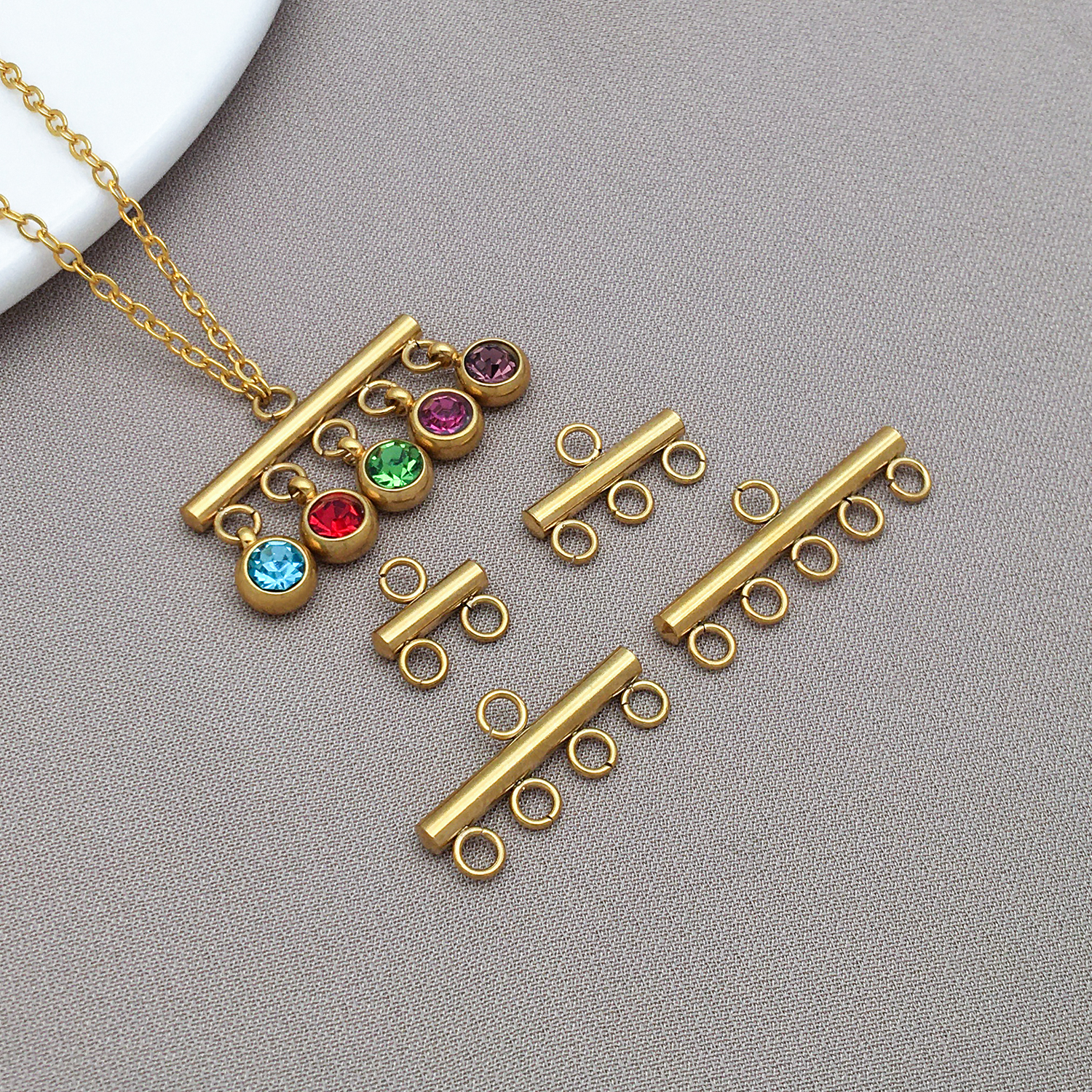 5pcs/lot Stainless Steel Layer - Drop Earrings のレビューと価格