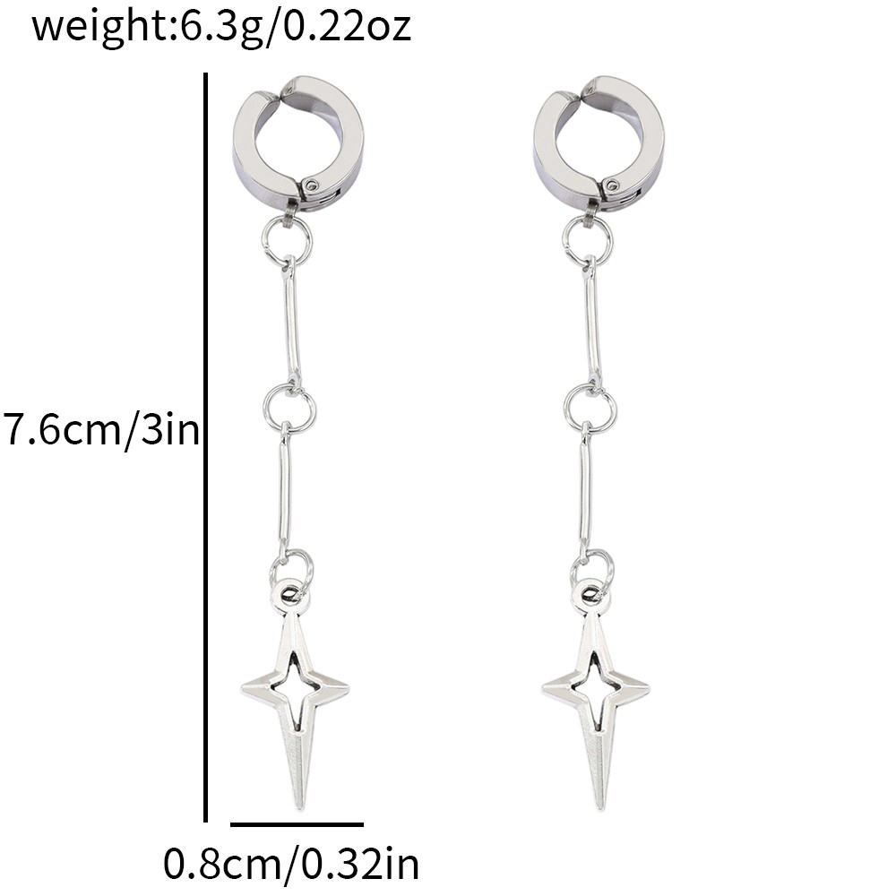 Gothic Jewelry Cross Star Drop - Drop Earrings のレビューと価格