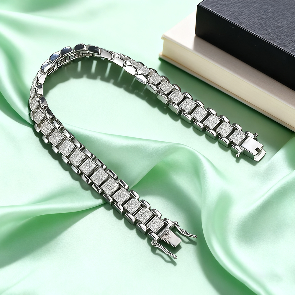 TEMGF Full Moissanite Bracelet - Fine Jewelry Watches Women のレビューと価格