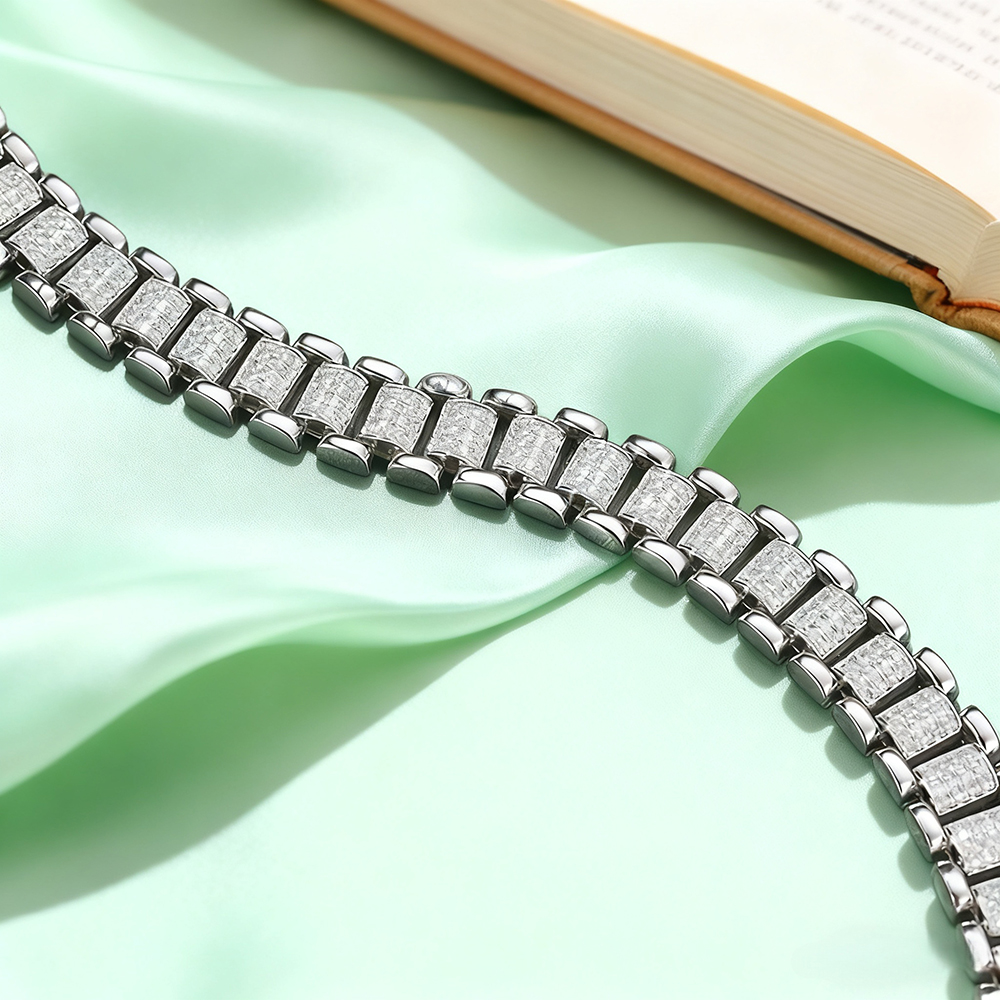 TEMGF Full Moissanite Bracelet - Fine Jewelry Watches Women のレビューと価格