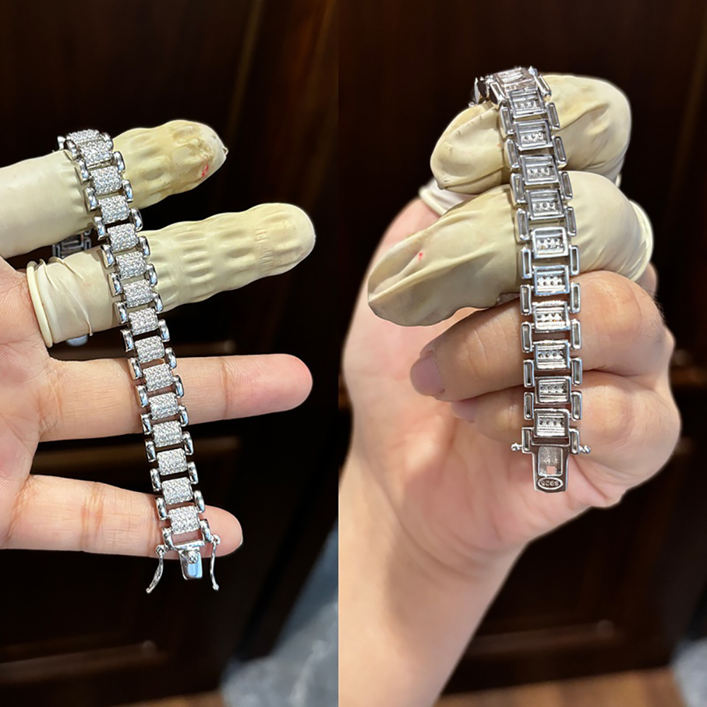 TEMGF Full Moissanite Bracelet - Fine Jewelry Watches Women のレビューと価格