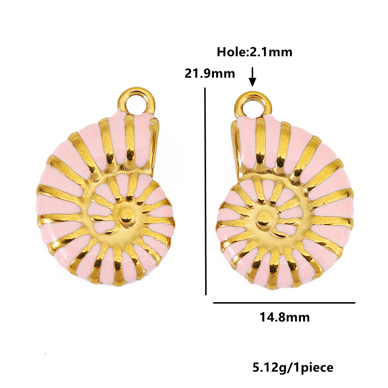 4pcs Stainless Steel Conch Gol - Drop Earrings のレビューと価格