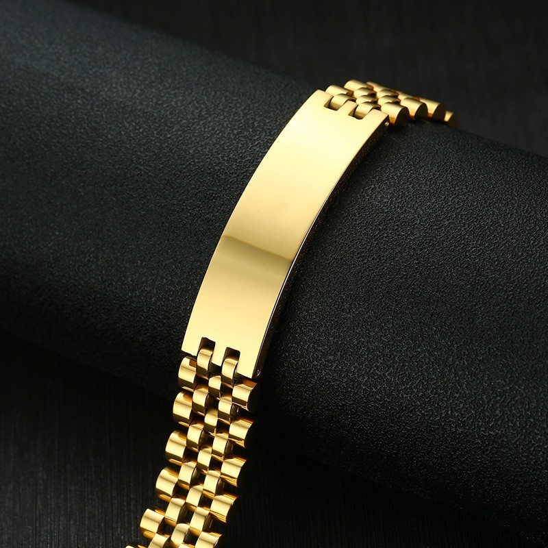 Vnox Mens 15mm Wide ID Tag Bra - Jewelry Type Watches のレビューと価格