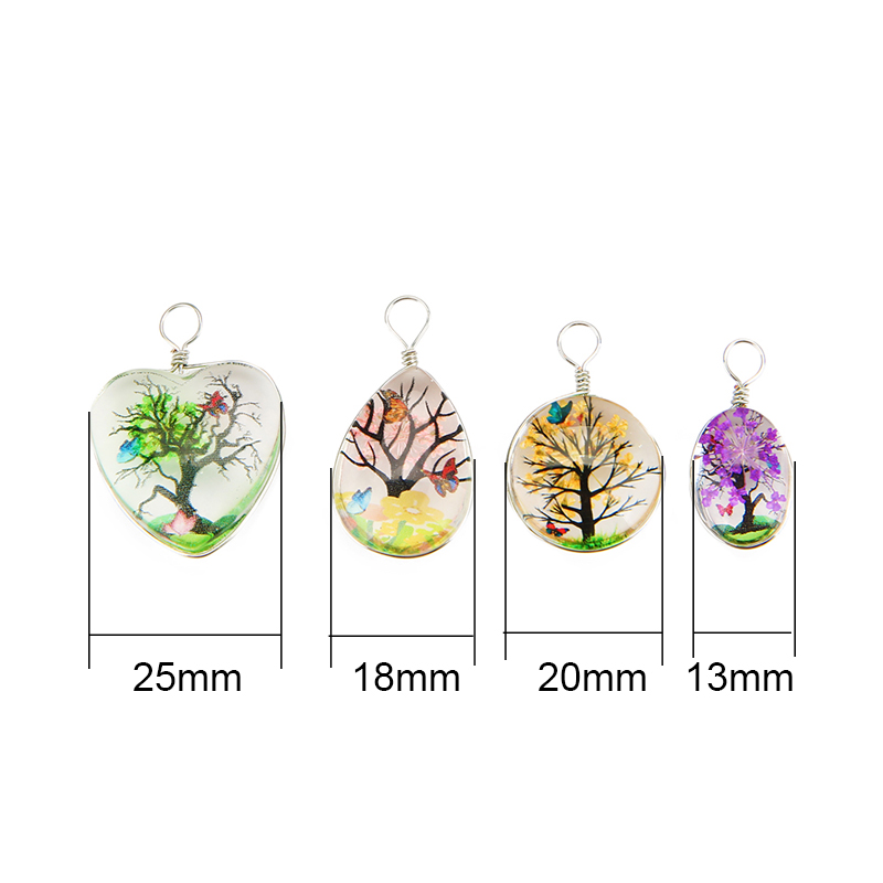 5pcs Colorful Tree Crystal Gla - Drop Earrings のレビューと価格