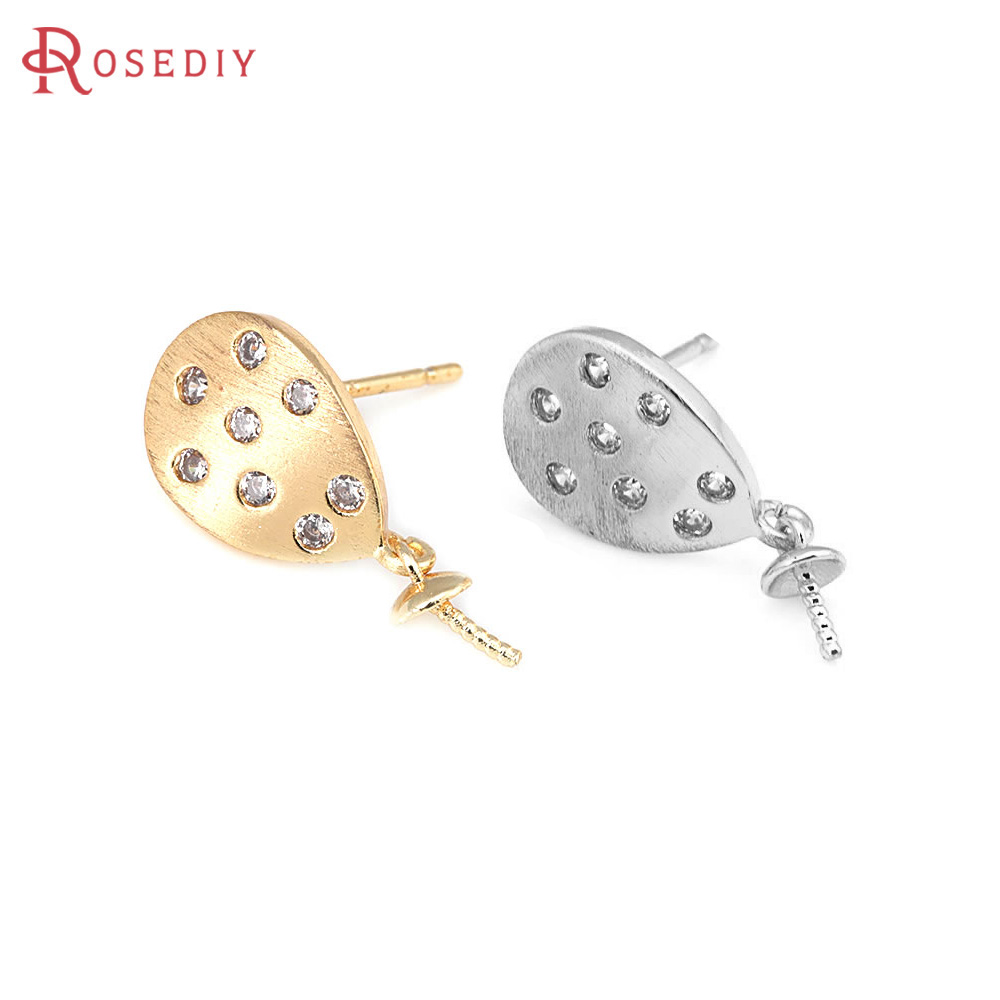 4PCS 18K Gold Color Brass and  - Drop Earrings のレビューと価格