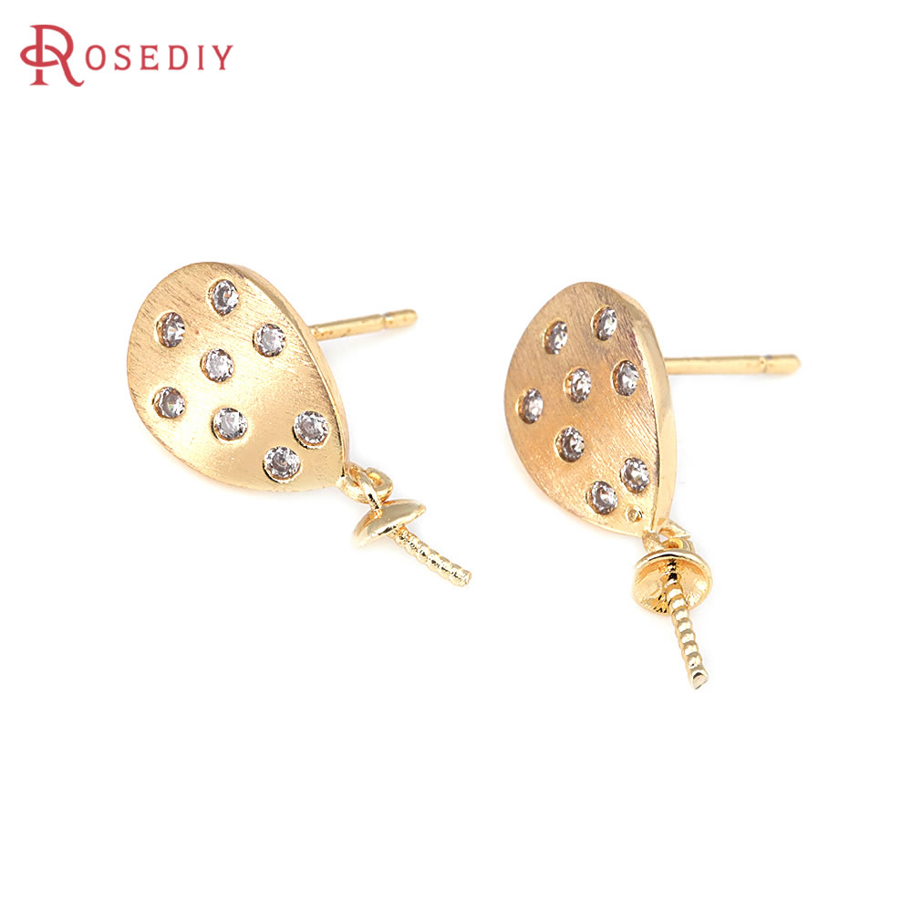 4PCS 18K Gold Color Brass and  - Drop Earrings のレビューと価格
