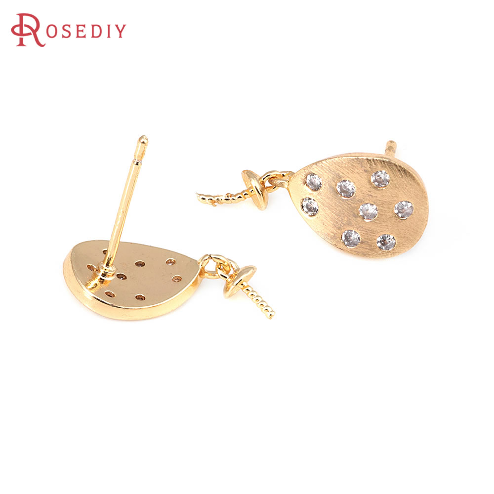 4PCS 18K Gold Color Brass and  - Drop Earrings のレビューと価格