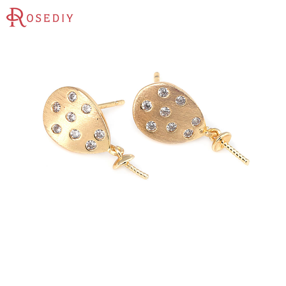 4PCS 18K Gold Color Brass and  - Drop Earrings のレビューと価格
