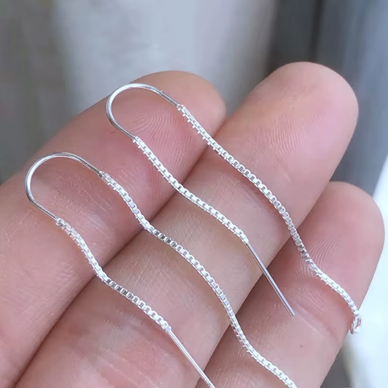925 Silver Earrings U-Threader - Drop Earrings のレビューと価格