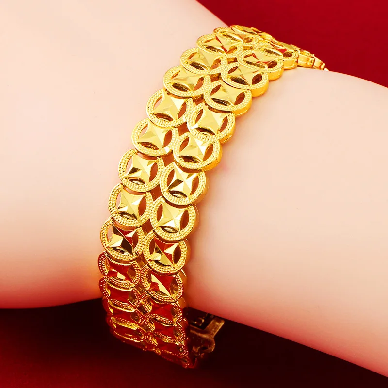 4cm Wide Pure Gold color Watch - Jewelry Type Watches のレビューと価格