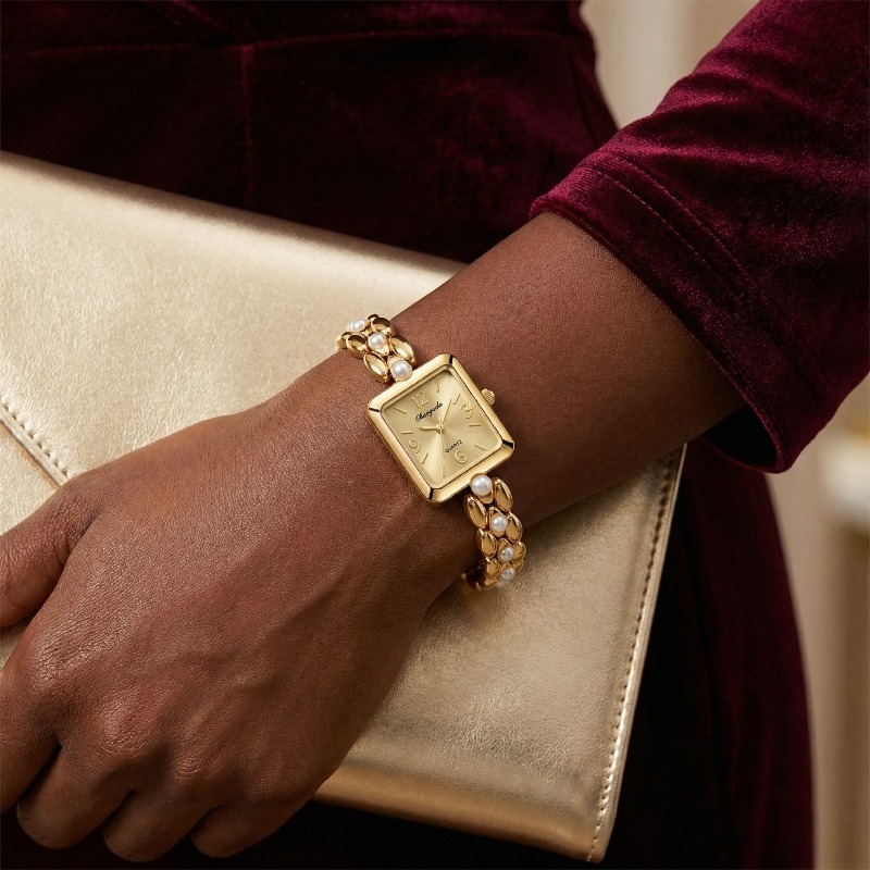 Luxury Golden Women's Watch Fa - Jewelry Watches Vintage のレビューと価格