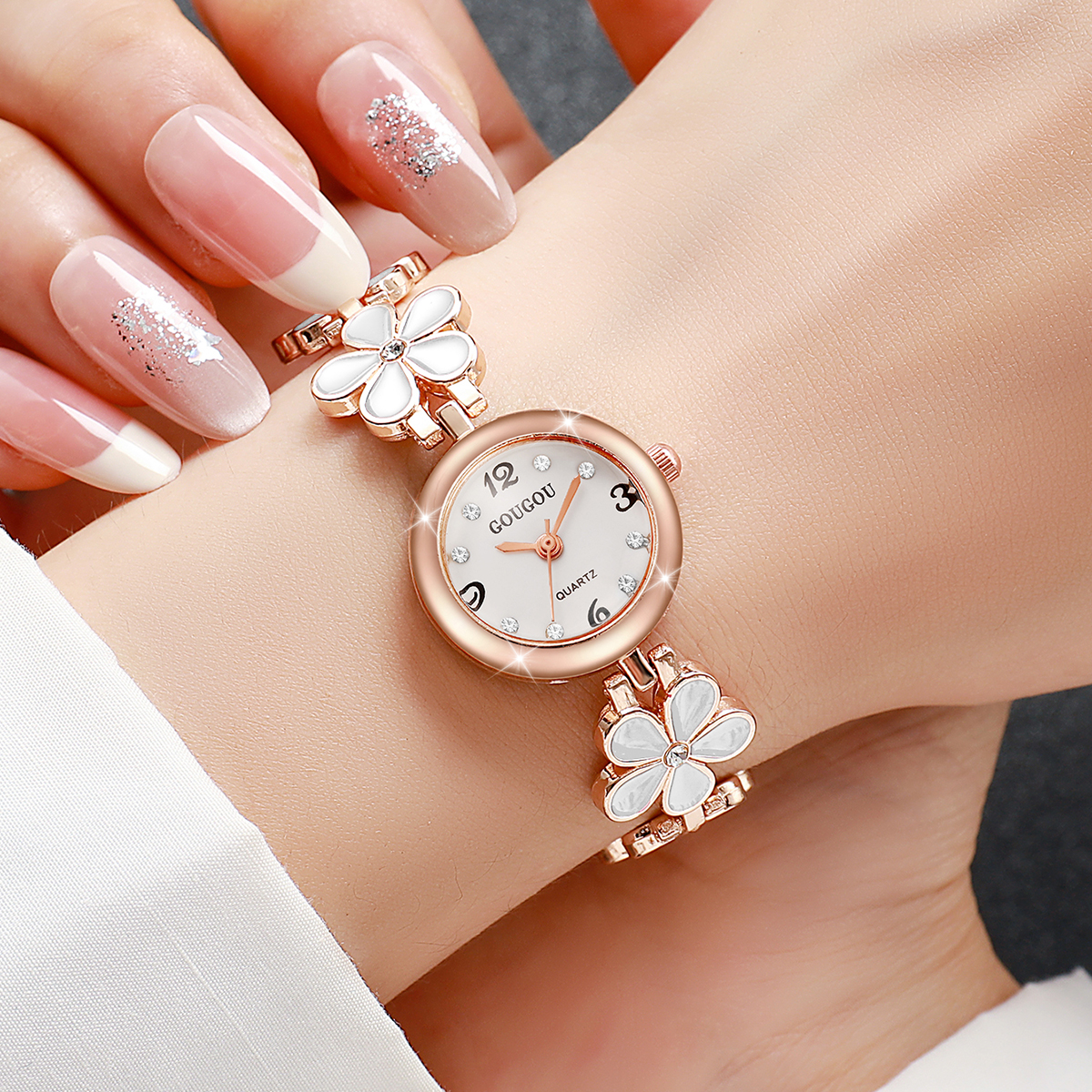 Fashion Flower Bracelet Strap  - Jewelry Watches Vintage のレビューと価格