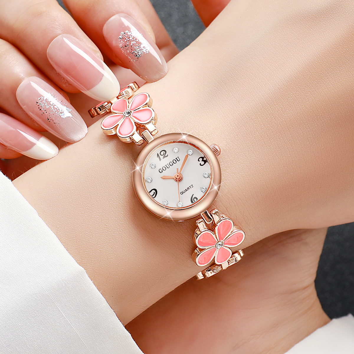 Fashion Flower Bracelet Strap  - Jewelry Watches Vintage のレビューと価格