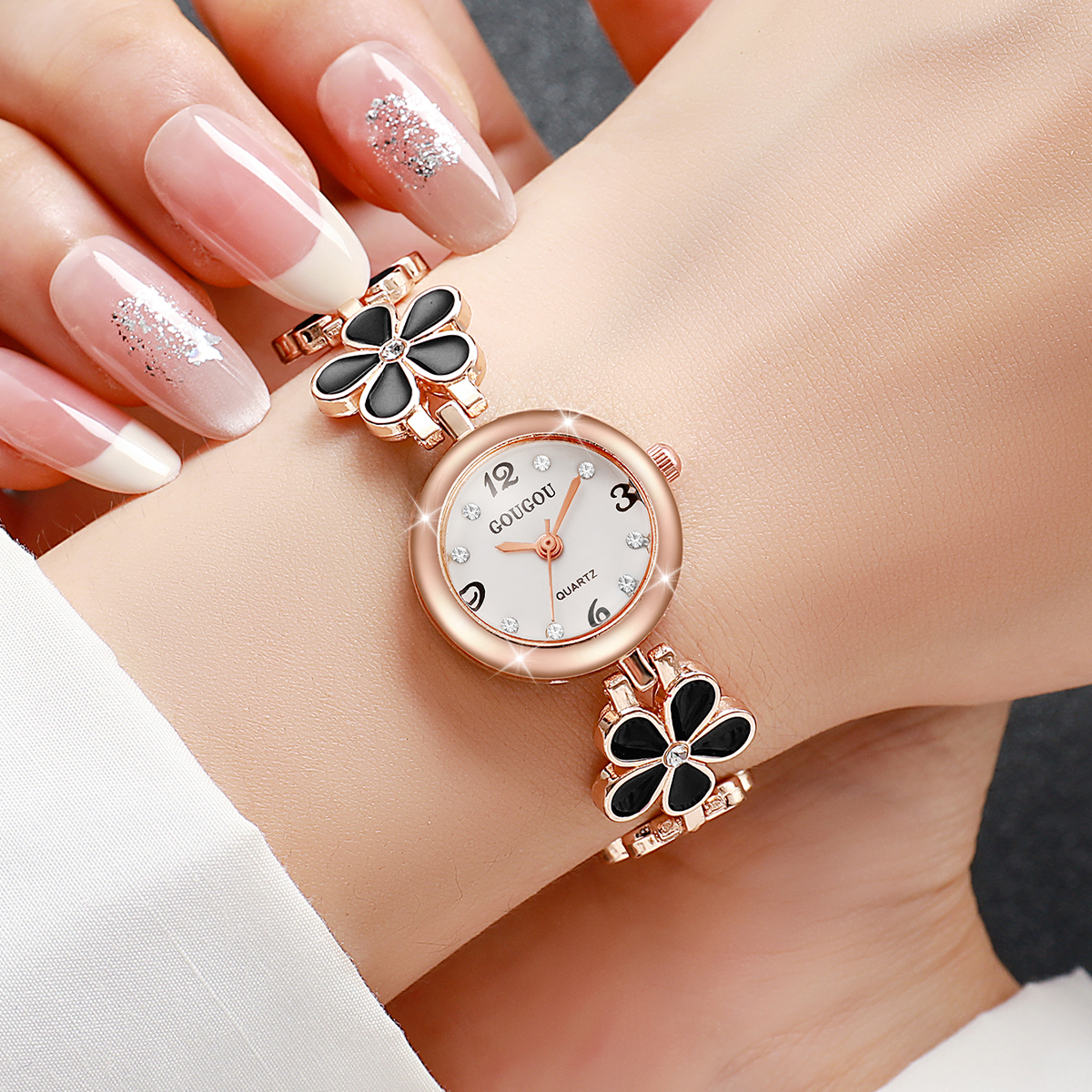 Fashion Flower Bracelet Strap  - Jewelry Watches Vintage のレビューと価格