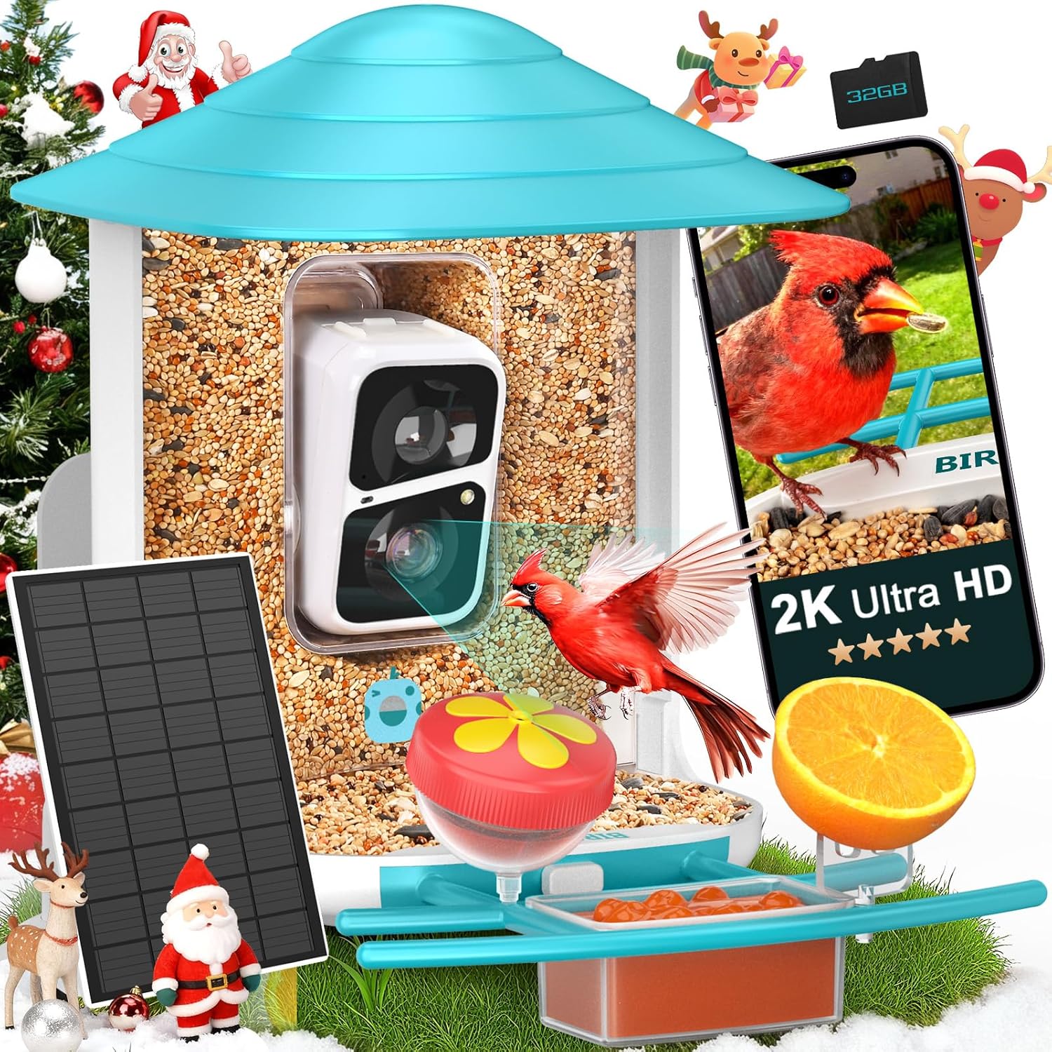2K HD Bird Feeder Camera with  - Watches & Jewelry Repair Center New York のレビューと価格